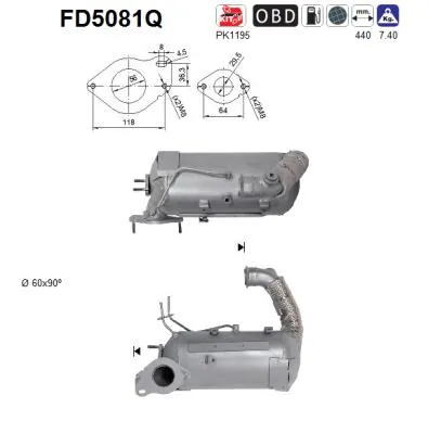 Soot/Particulate Filter, exhaust system Renault SCÉNIC III · Renault GRAND SCÉNIC III · Nissan NV200 / EVALIA Bus