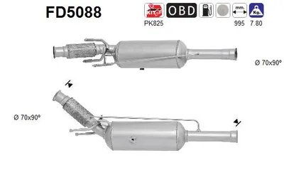 Soot/Particulate Filter, exhaust system Citroën C4 II · Citroën DS4 · Peugeot 3008 I MPV