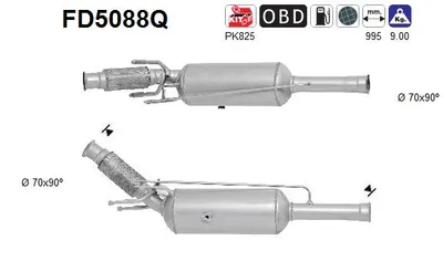Soot/Particulate Filter, exhaust system Citroën C4 II · Citroën DS4 · Peugeot 3008 I MPV
