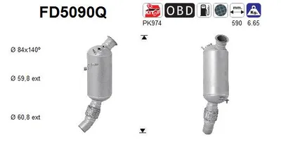 Soot/Particulate Filter, exhaust system Bmw 1 · Bmw 5 · Bmw 5 Touring