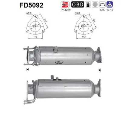 Soot/Particulate Filter, exhaust system Iveco DAILY V Platform/Chassis · Iveco DAILY V Van