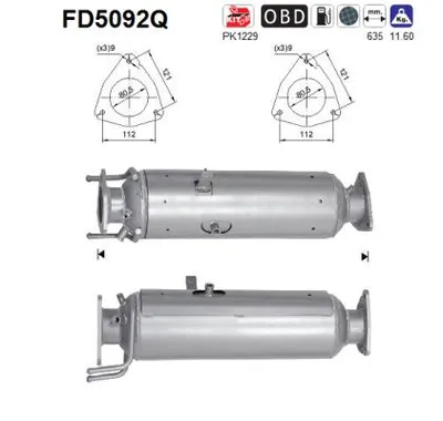 Soot/Particulate Filter, exhaust system Iveco DAILY V Platform/Chassis · Iveco DAILY V Van