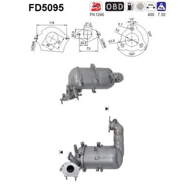 Soot/Particulate Filter, exhaust system Renault SCÉNIC III · Renault GRAND SCÉNIC III · Nissan QASHQAI I