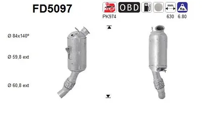 Soot/Particulate Filter, exhaust system Bmw 3 · Bmw X1 · Bmw 3 Touring