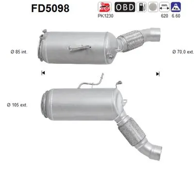Soot/Particulate Filter, exhaust system Bmw X5 · Bmw X6 · Bmw 7