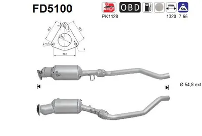 Soot/Particulate Filter, exhaust system Seat EXEO · Seat EXEO ST