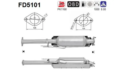Soot/Particulate Filter, exhaust system Ford MONDEO IV Turnier · Ford MONDEO IV · Ford GALAXY II