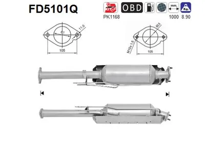 Soot/Particulate Filter, exhaust system Ford MONDEO IV Turnier · Ford MONDEO IV · Ford GALAXY II
