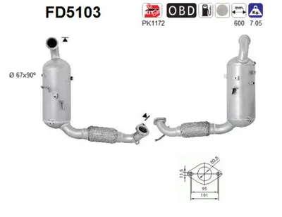 Soot/Particulate Filter, exhaust system Ford FIESTA VI Van · Ford FIESTA VI · Ford ECOSPORT