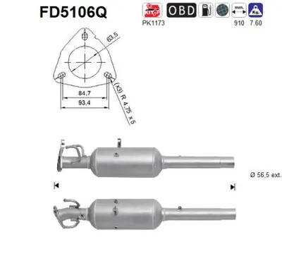 Soot/Particulate Filter, exhaust system Peugeot BOXER Bus · Peugeot BOXER Van · Peugeot BOXER Platform/Chassis