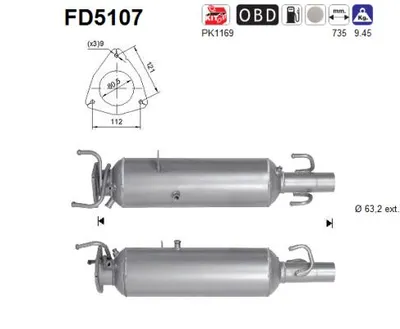 Soot/Particulate Filter, exhaust system Fiat DUCATO Bus · Fiat DUCATO Van · Fiat DUCATO Platform/Chassis
