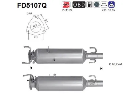 Soot/Particulate Filter, exhaust system Fiat DUCATO Bus · Fiat DUCATO Van · Fiat DUCATO Platform/Chassis