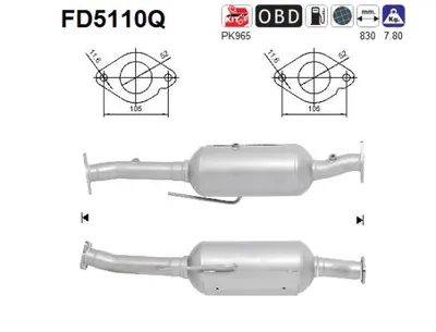 Soot/Particulate Filter, exhaust system Ford KUGA II · Ford KUGA II VAN
