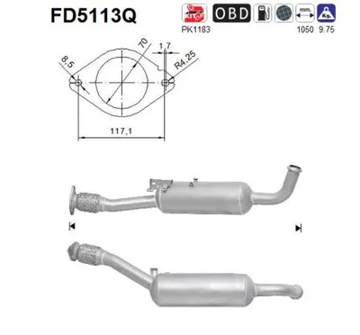 Soot/Particulate Filter, exhaust system Renault TRAFIC II Bus · Renault TRAFIC II Van · Renault TRAFIC II Platform/Chassis