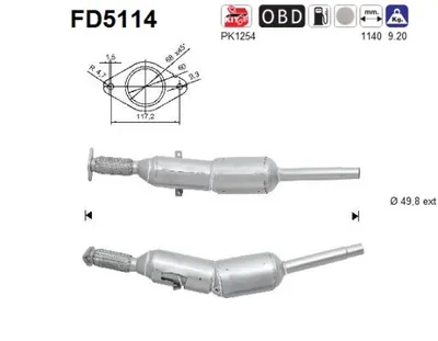 Soot/Particulate Filter, exhaust system Renault KANGOO BE BOP · Renault KANGOO Express · Renault KANGOO / GRAND KANGOO II