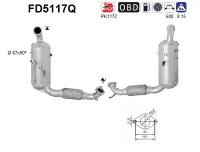 Soot/Particulate Filter, exhaust system Ford FIESTA VI Van · Ford FIESTA VI