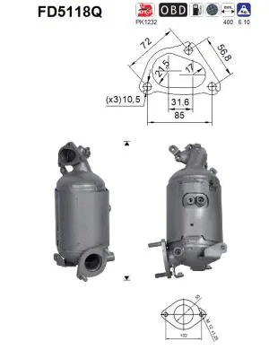Soot/Particulate Filter, exhaust system Hyundai ix20 · Hyundai i30 · Hyundai i20 I