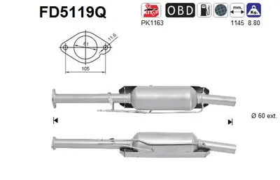 Soot/Particulate Filter, exhaust system Ford GRAND C-MAX · Ford C-MAX II · Ford FOCUS III Saloon