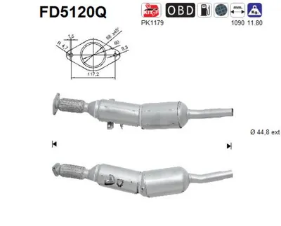 Soot/Particulate Filter, exhaust system Renault MEGANE III Hatchback · Renault MEGANE III Coupe · Renault MEGANE III Grandtour
