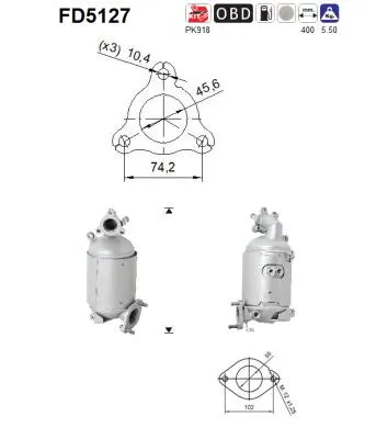 Soot/Particulate Filter, exhaust system Kia SOUL I · Kia PRO CEE'D · Kia CEE'D Hatchback