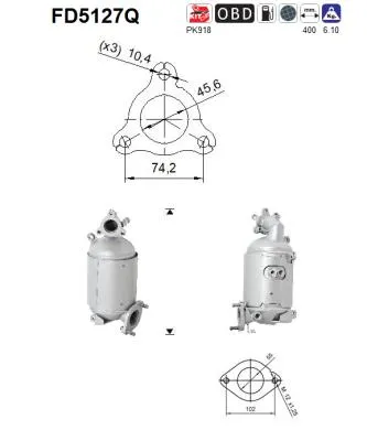 Soot/Particulate Filter, exhaust system Kia SOUL I · Kia PRO CEE'D · Kia CEE'D Hatchback