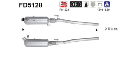 Soot/Particulate Filter, exhaust system Mercedes-Benz VITO / MIXTO Van · Mercedes-Benz VITO Bus · Mercedes-Benz VIANO