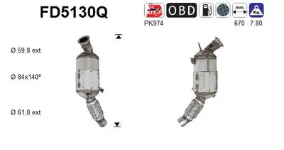 Soot/Particulate Filter, exhaust system Bmw 3 Touring · Bmw 1 Coupe · Bmw 1