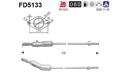Soot/Particulate Filter, exhaust system Renault KANGOO BE BOP · Renault KANGOO Express · Renault KANGOO / GRAND KANGOO II