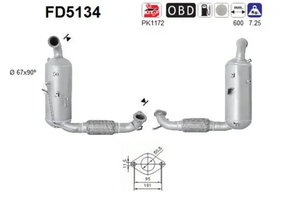 Soot/Particulate Filter, exhaust system Ford FIESTA VI · Mazda 2