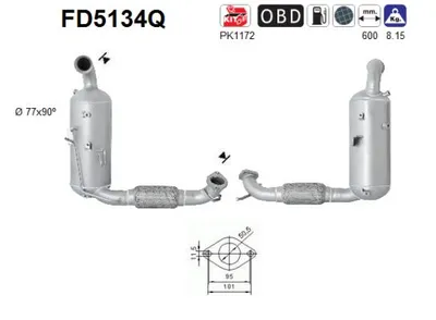 Soot/Particulate Filter, exhaust system Ford FIESTA VI · Mazda 2