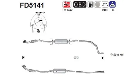 Soot/Particulate Filter, exhaust system Opel CORSA D · Vauxhall CORSA Mk III · Opel CORSA D Hatchback Van