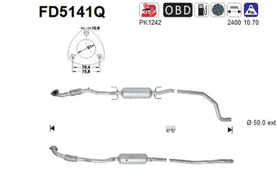 Soot/Particulate Filter, exhaust system Opel CORSA D · Vauxhall CORSA Mk III · Opel CORSA D Hatchback Van