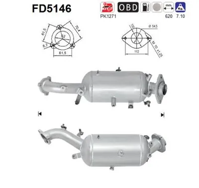 Soot/Particulate Filter, exhaust system Lexus IS II