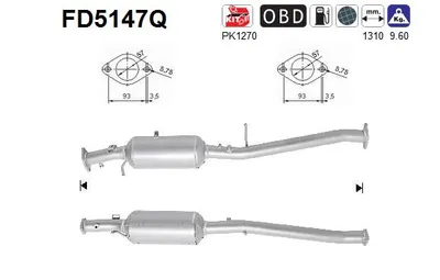 Soot/Particulate Filter, exhaust system Ford RANGER