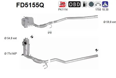Soot/Particulate Filter, exhaust system Vw TIGUAN · Audi Q3 · Vw TIGUAN VAN