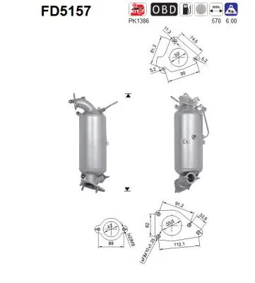 Soot/Particulate Filter, exhaust system Honda CR-V IV