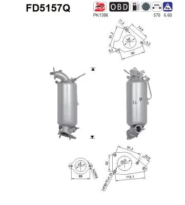 Soot/Particulate Filter, exhaust system Honda CR-V IV