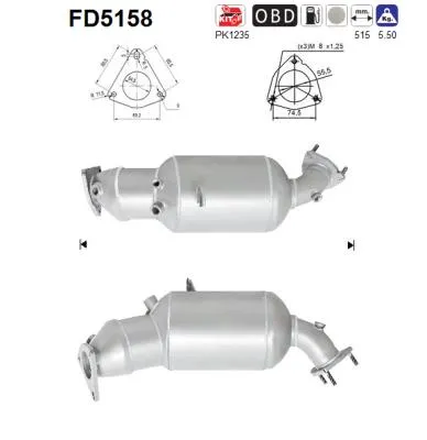 Soot/Particulate Filter, exhaust system Seat EXEO · Seat EXEO ST