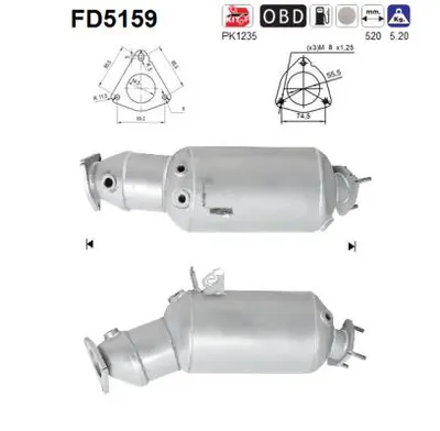 Soot/Particulate Filter, exhaust system Seat EXEO · Seat EXEO ST