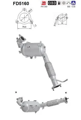 Soot/Particulate Filter, exhaust system Mitsubishi ASX Van · Mitsubishi ASX · Mitsubishi OUTLANDER III