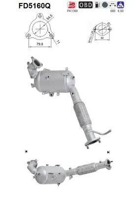Soot/Particulate Filter, exhaust system Mitsubishi ASX Van · Mitsubishi ASX · Mitsubishi OUTLANDER III