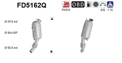 Soot/Particulate Filter, exhaust system Bmw X1