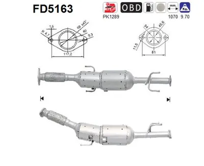 Soot/Particulate Filter, exhaust system Nissan NV200 / EVALIA Bus · Nissan NV200 Van