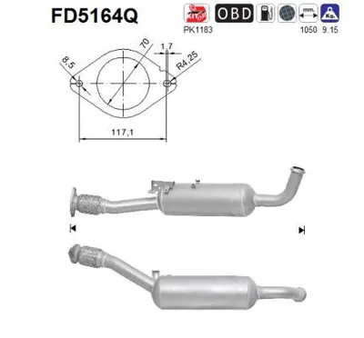 Soot/Particulate Filter, exhaust system Renault TRAFIC II Bus · Renault TRAFIC II Van · Renault TRAFIC II Platform/Chassis