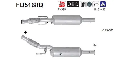 Soot/Particulate Filter, exhaust system Peugeot 508 I · Peugeot 508 SW I