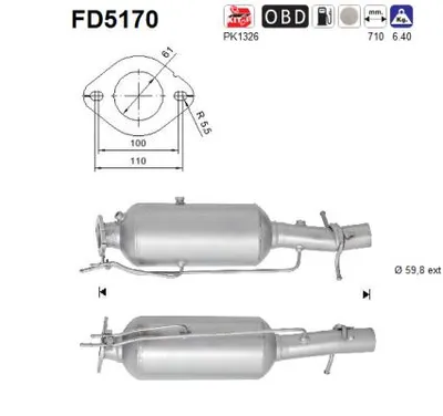 Soot/Particulate Filter, exhaust system Ford TRANSIT Bus · Ford TRANSIT Van · Ford TRANSIT Platform/Chassis