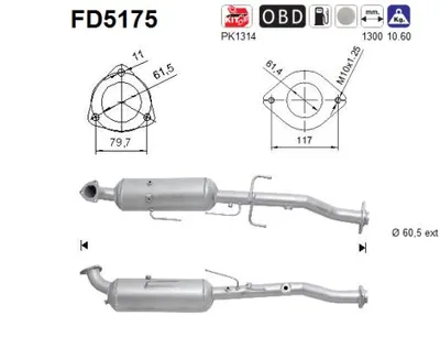 Soot/Particulate Filter, exhaust system Toyota HILUX VII Pickup · Toyota HILUX VII Platform/Chassis