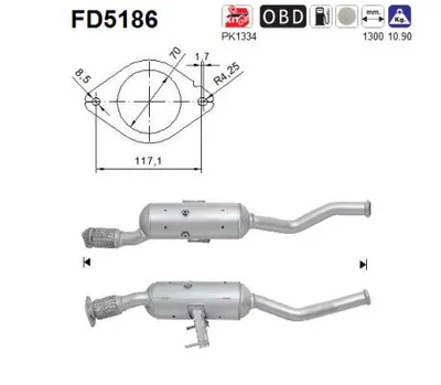 Soot/Particulate Filter, exhaust system Vauxhall MOVANO Mk II Chassis/Cab · Nissan NV400 Van · Nissan NV400 Platform/Chassis