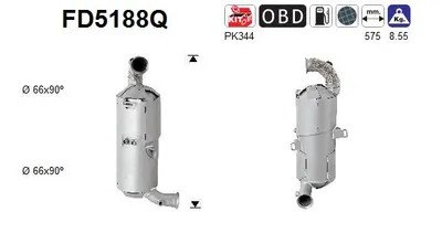 Soot/Particulate Filter, exhaust system Toyota PROACE Van · Citroën JUMPY II · Peugeot EXPERT TEPEE