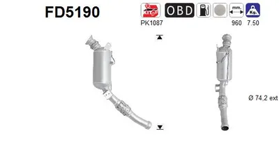 Soot/Particulate Filter, exhaust system Mercedes-Benz V-CLASS · Mercedes-Benz VITO Van · Mercedes-Benz VITO Mixto